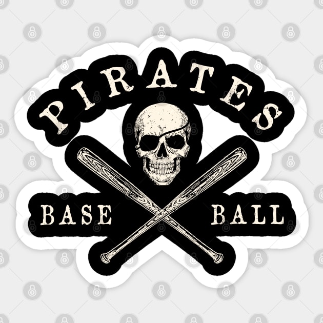 Pittsburgh Pirates Baseball by Buck Tee Sticker by Buck Tee